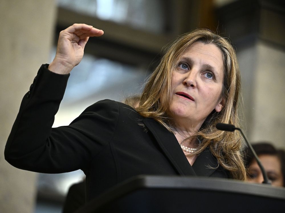 NextImg:Kelly McParland: Chrystia Freeland talks nonsense