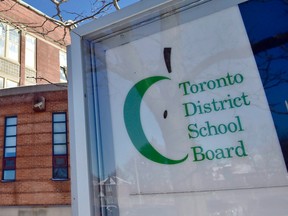 A Toronto District School Board sign.