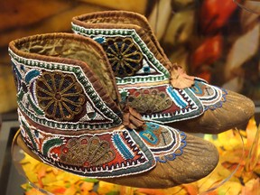 Beaded moccasins.