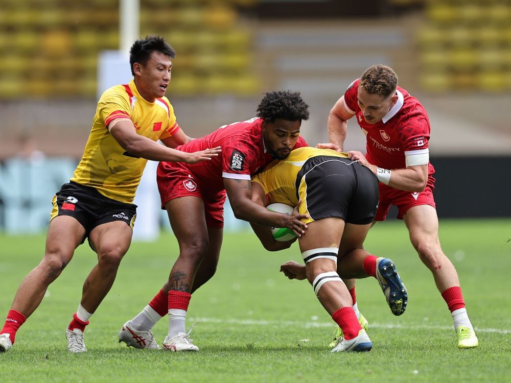 NextImg:Canadian rugby 7s men advance in last-chance Olympic qualifying tournament in Monaco