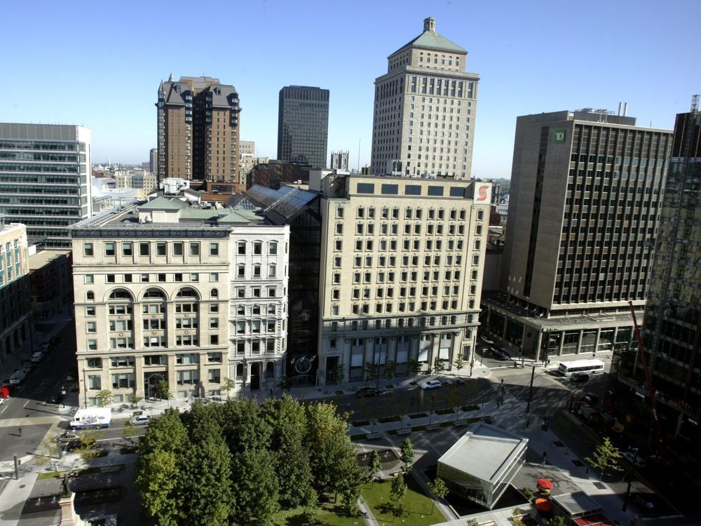 NextImg:Pro-Palestinian protesters set up encampment in Montreal's Victoria Square