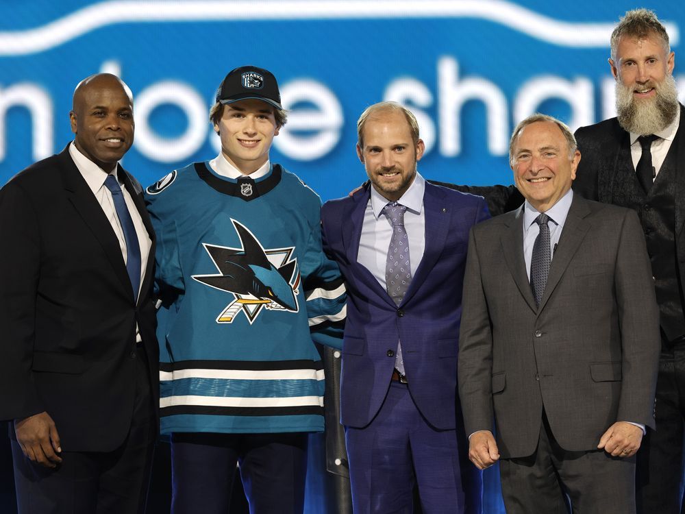 NextImg:Sharks take forward Celebrini first overall at NHL draft