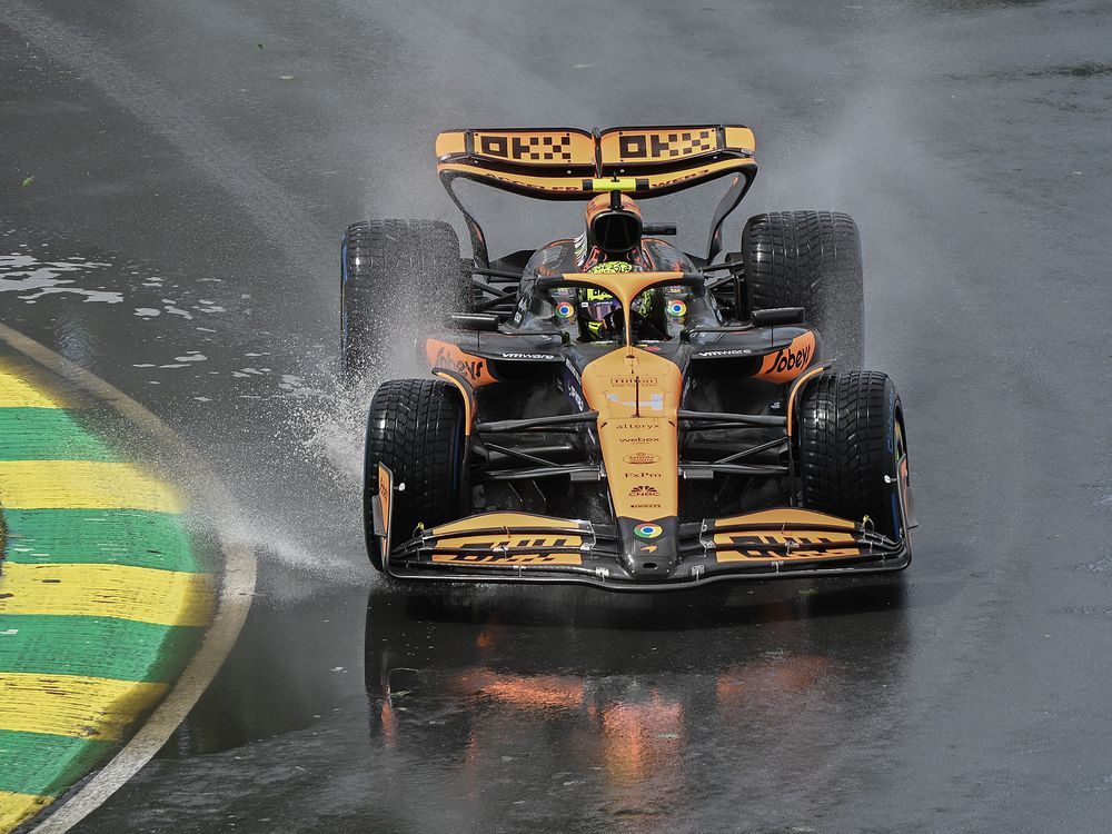 NextImg:Norris posts fastest lap in 1st practice after torrential storm at Canadian GP