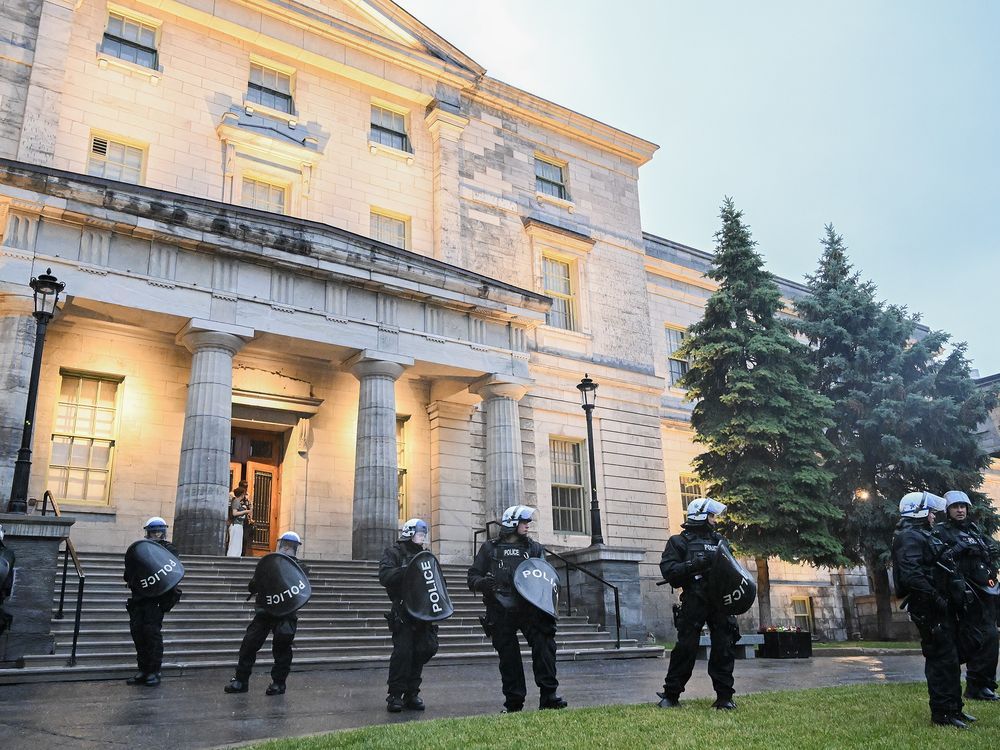 NextImg:McGill says pro-Palestinian protest that led to 15 arrests is 'troubling' escalation