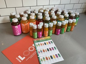 This is what two three-day juices cleanses from LOOP Mission looks like.
