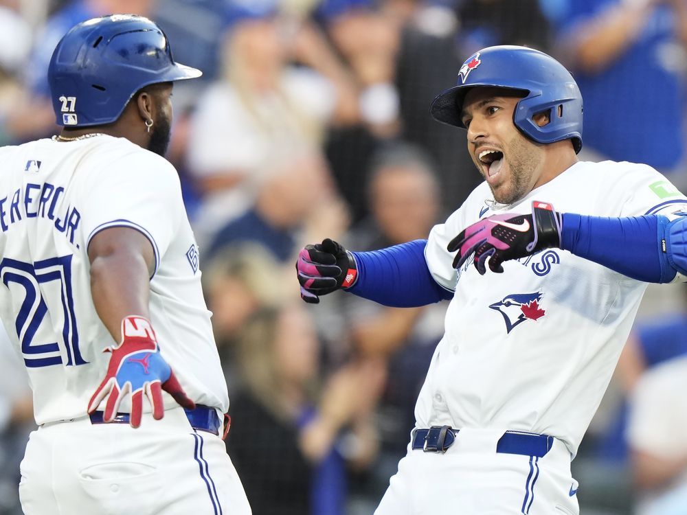 NextImg:Springer hits two three-run homers as Blue Jays dump Yankees 9-2