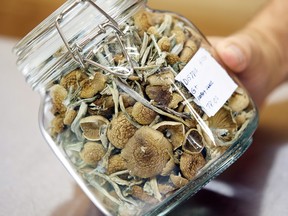 A jar of 'magic' mushrooms.