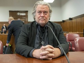 FILE - Steve Bannon appears in court in New York, Jan. 12, 2023. A federal appeals court panel on Thursday, June 20, 2024, rejected longtime Donald Trump ally Steve Bannon's bid to stay out of prison while he fights his conviction for defying a subpoena from the House committee that investigated the U.S. Capitol attack.