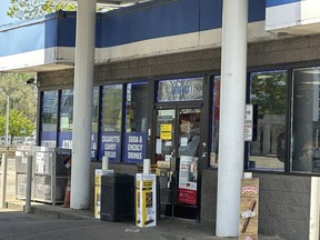 A closed gas station
