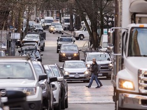Traffic in Vancouver, a city where are many as half of residents want to leave.