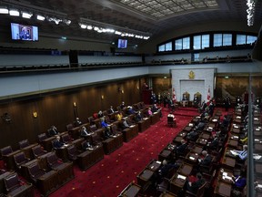 The Senate has passed a government bill that would ban the use of replacement workers during a legal strike in a federally regulated workplace and it is now set to become law. An overall view of the Senate is shown in Ottawa on Tuesday, Nov. 23, 2021.