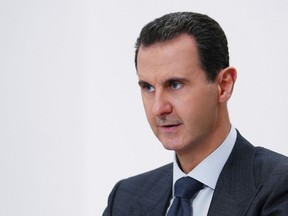 FILE - In this photo released on Nov. 9, 2019 by the Syrian official news agency SANA, Syrian President Bashar Assad speaks in Damascus, Syria. The Paris appeals court is expected to decide on Wednesday, June 26, 2024, whether to uphold an arrest warrant for Syrian President Bashar Assad that France issued last year for alleged complicity in war crimes during Syria's civil war. (SANA via AP, File)