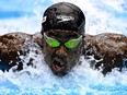 Canada's Josh Liendo competes in a heat of the men's 100m butterfly swimming event during the World Aquatics Championships in Fukuoka in 2023.