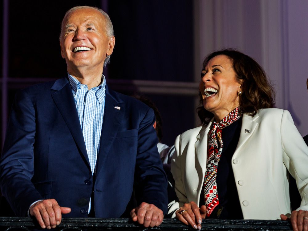 NextImg:Biden says he's 'the first Black woman to serve with a Black president'. Then Harris slips up