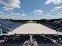 The Equestrian and modern Pentathlon facilities at the Chateau de Versailles Olympic venue, in Versailles, on July 17, 2024, ahead of the Paris 2024 Olympic Games.