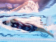 Summer McIntosh of Team Canada competes in the Women's 200m Butterfly Heats.