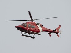 A Canadian Coast Guard helicopter