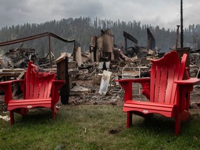 Wildfire destruction in Jasper.