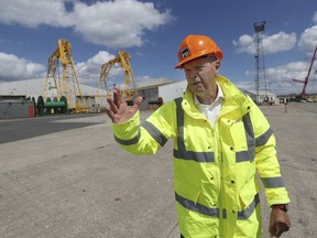 PD Ports Operations manager Jerry Hopinkson, is pictured in Hartlepool, England, Thursday, June 27, 2024. As British voters prepare to choose a new government on Thursday, July 4, Hartlepool's statistics still tell a sobering story. Compared the country as a whole, it has higher unemployment, lower pay, shorter life expectancy, more drug deaths and worse crime rates.