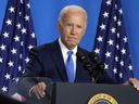 President Joe Biden speaks at a news conference July 11, 2024, in Washington.