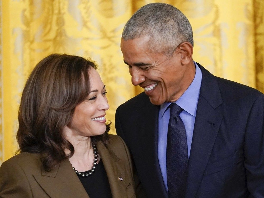 NextImg:Barack and Michelle Obama endorse Kamala Harris