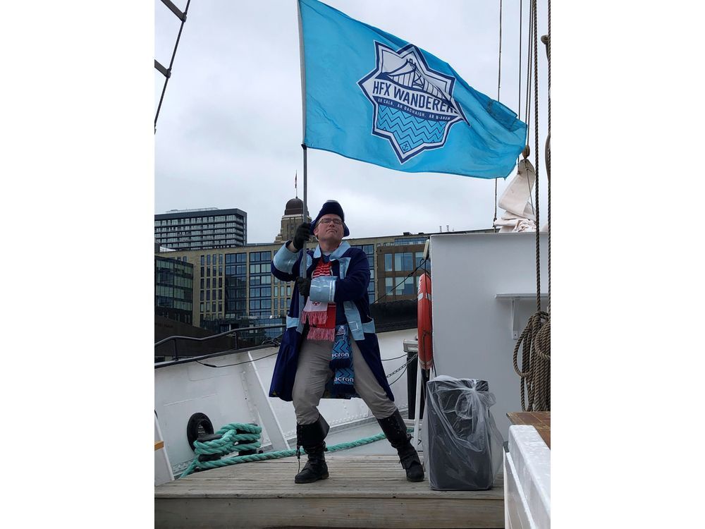 NextImg:Have greatcoat will travel. Halifax super-fan set to complete CPL stadium bingo card