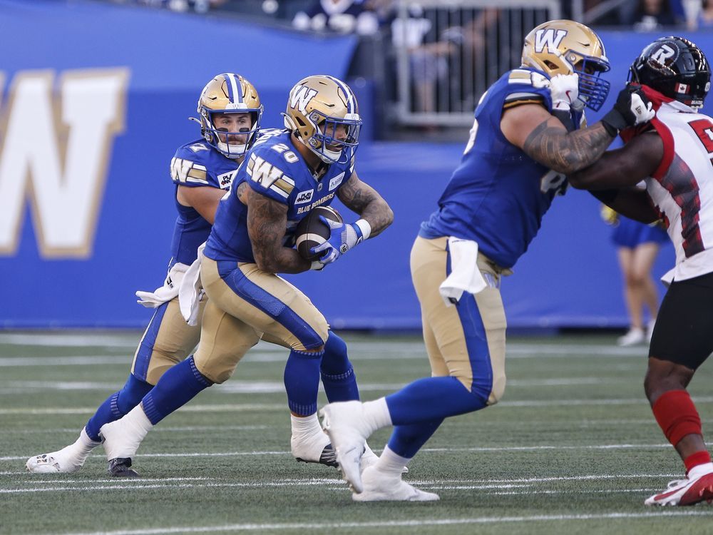 NextImg:Winnipeg Blue Bombers top Ottawa Redblacks 25-16 for first win of CFL season