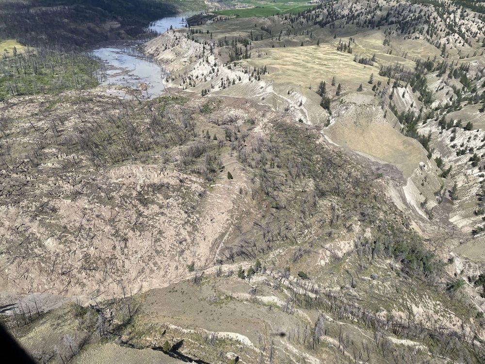 Man narrowly escapes B.C. landslide by running over the moving ground