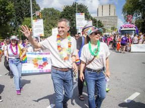 Mayor Mark Sutcliffe and his wife Ginny Sutcliffe