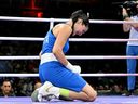 Italy's Angela Carini quit her boxing match against Imane Khelif after just 46 seconds. (Photo by MOHD RASFAN/AFP via Getty Images)