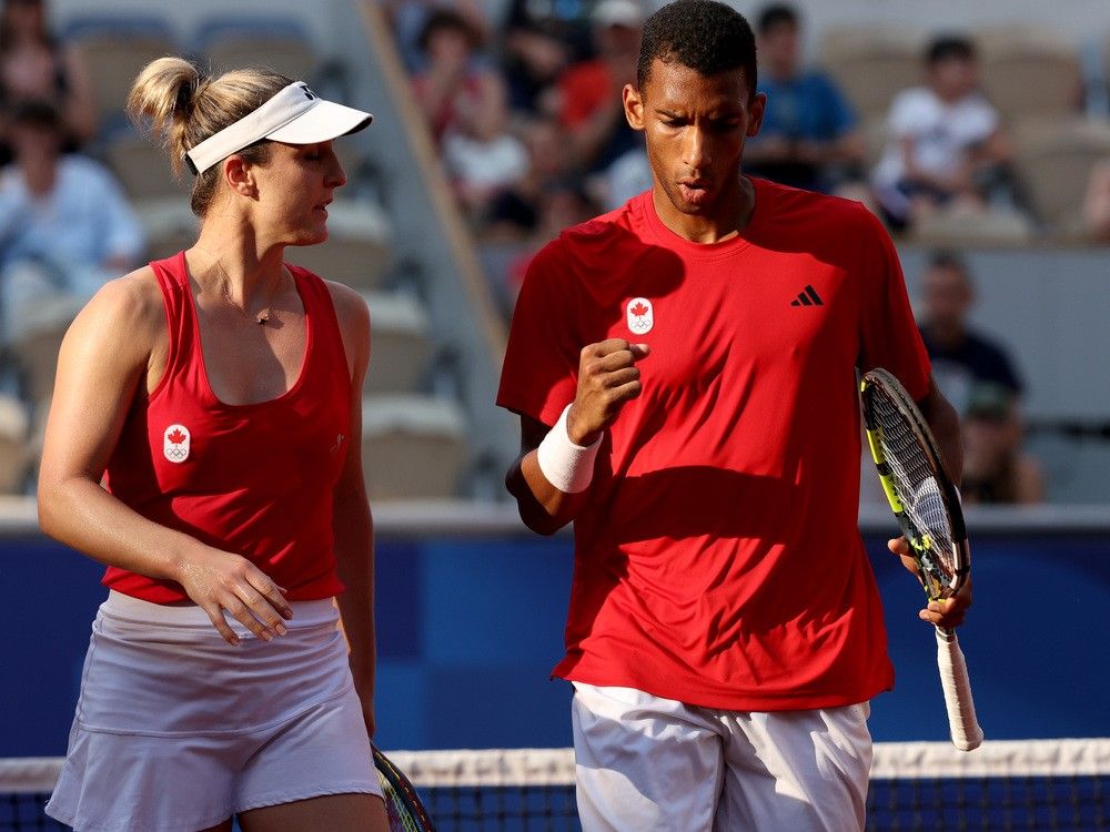 NextImg:Felix Auger-Aliassime finally gets his Olympic tennis medal — a team effort with Gabriela Dabrowski