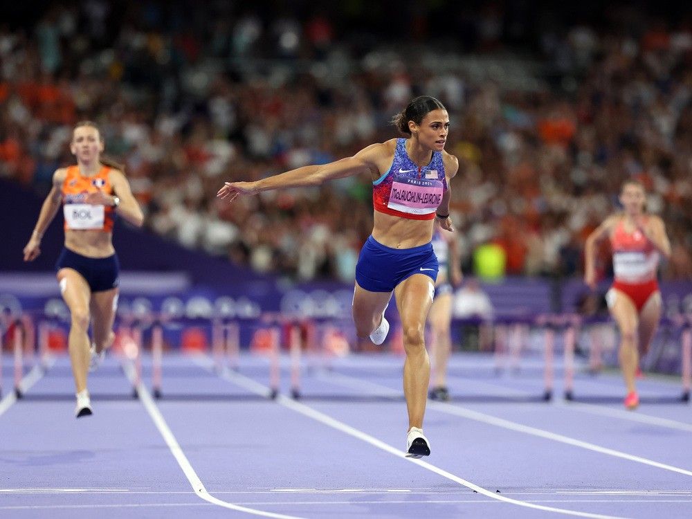 NextImg:’A historic moment for all of us;’ Canadian Savannah Sutherland 7th in record-setting Olympic 400-metre hurdles