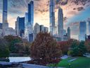 Looking across Central Park toward Manhattan’s “Billionaire’s Row.” The Steinway Tower is seen on the far left side.