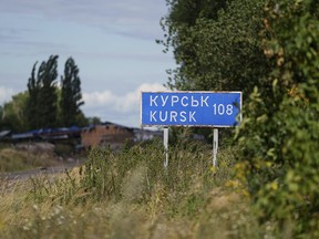 Kursk road sign.
