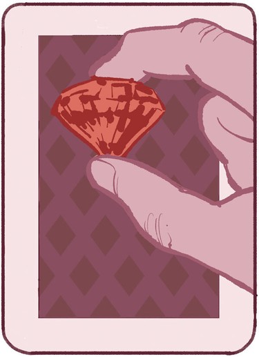 Illustration of fake coloured diamonds
