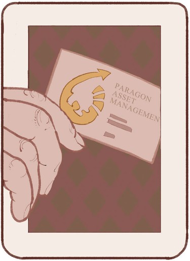 Illustration of Paragon business cards