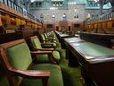 The House of Commons chamber sits empty ahead of the start of Parliament's fall session, Sept. 12, 2024.
