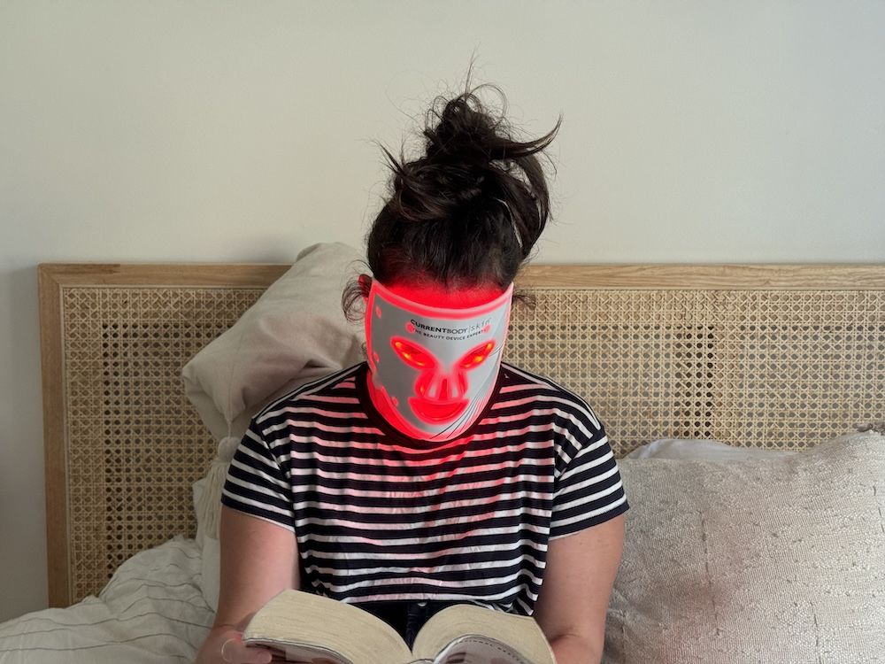 NextImg:Does red light therapy work? Putting Currentbody LED face mask to the test