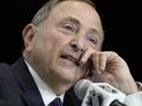 NHL Commissioner Gary Bettman speaks during a news conference in Toronto on Friday Feb. 2, 2024.