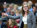 Leader of the Government in the House of Commons Karina Gould rises during question period in the House of Commons on Parliament Hill in Ottawa on Tuesday, Sept. 17, 2024.