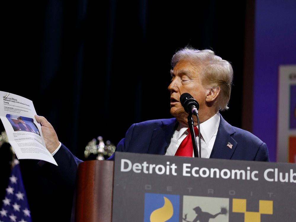 NextImg:Donald Trump insults Detroit while campaigning in Detroit
