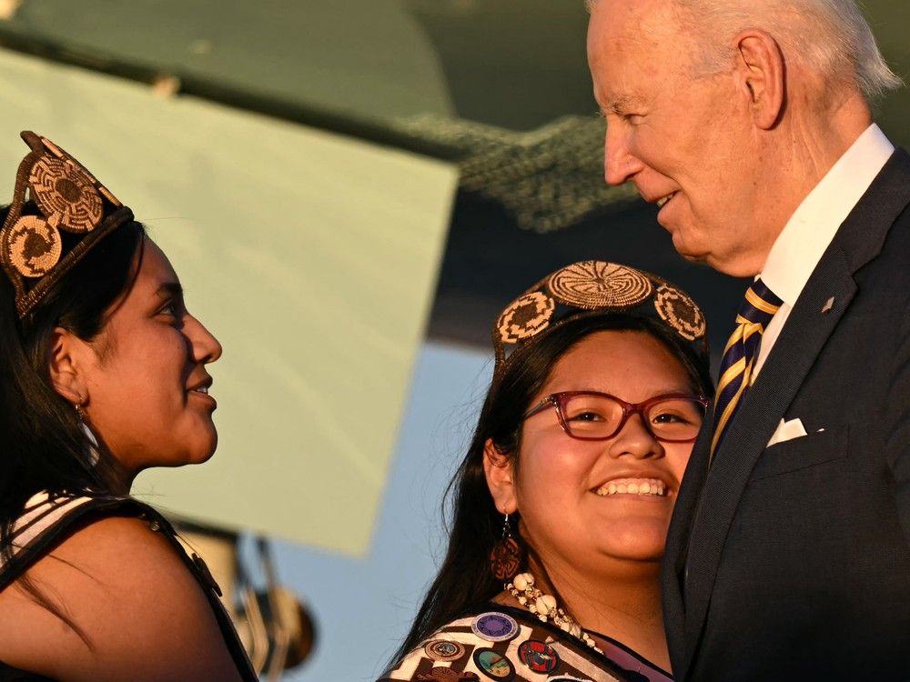 NextImg:Biden heads to Arizona reservation as Harris steps up appeal to Native American voters