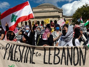 Anti-Israel protesters.