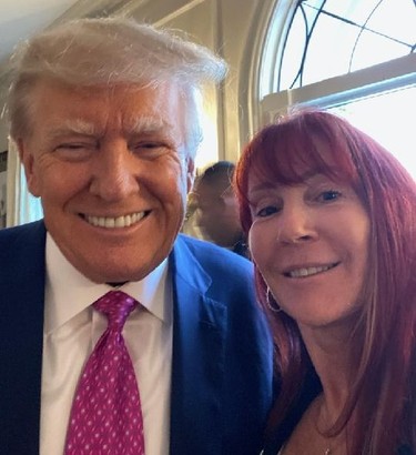 Jan. 6 protester Dawn Bancroft with Donald Trum