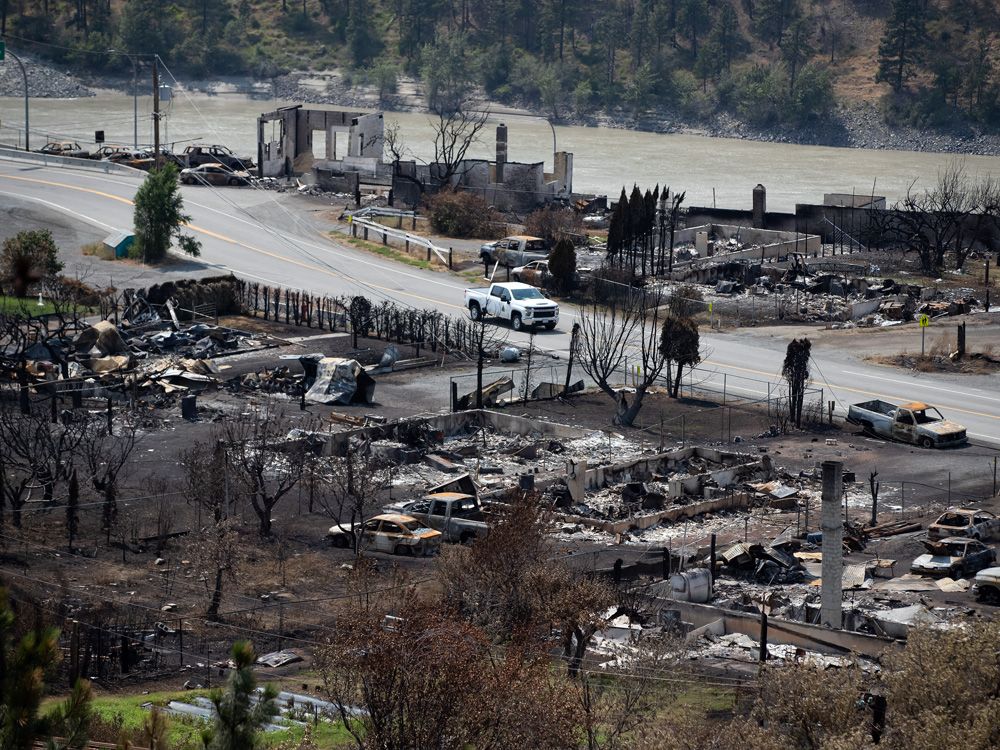 NextImg:Fire in Lytton, B.C. that led to evacuations was ignited by wheel falling off of RCMP trailer
