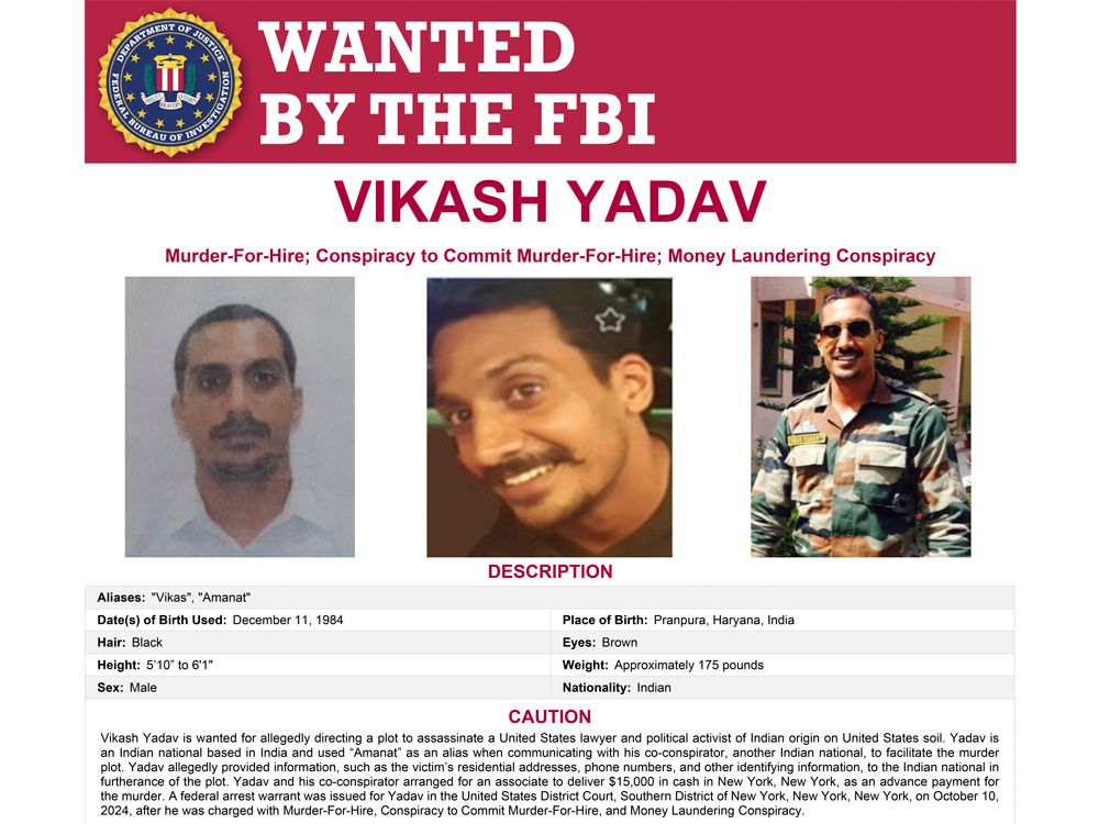 NextImg:Indian government employee charged in foiled U.S. murder-for-hire plot against Sikh separatist