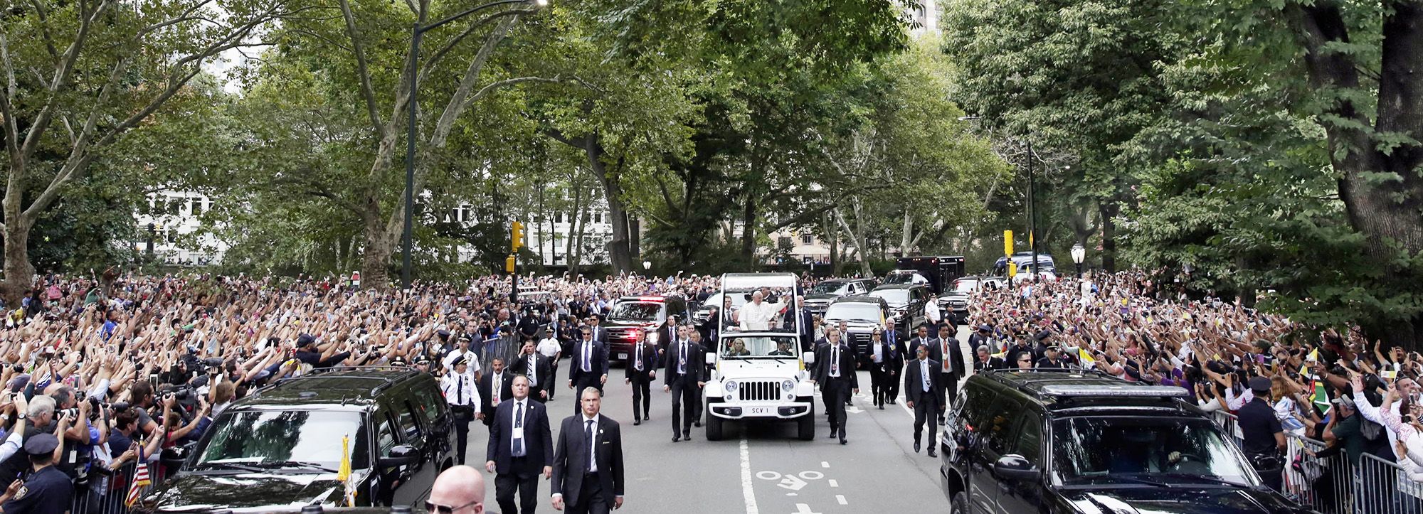 Pope Francis, in Central Park, New York City, in September 2015.