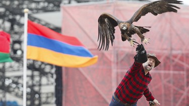 Alan Hamson, Canada’s former ambassador to Central Asia, competes at the 2024 World Nomad Games in Kazakhstan.