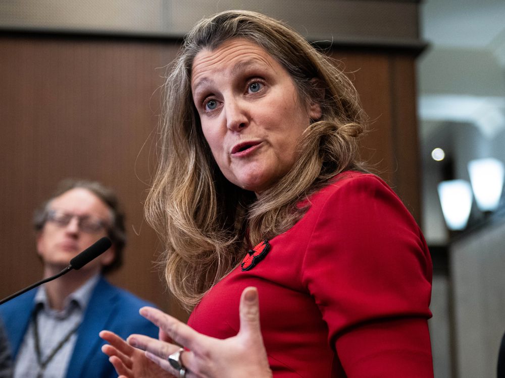 NextImg:Freeland confident Liberal government is 'very aligned' with Trump team on China