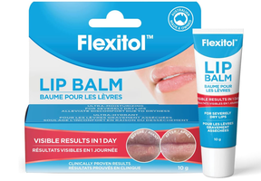 Flexitol Lip Balm tube and box